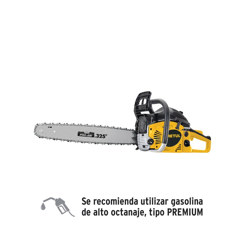 Motosierra 52 Cc A Gasolina con Barra de 20 Pretul