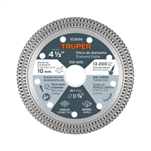 Disco de Diamante 4 1/2 Corte Porcelanato Truper