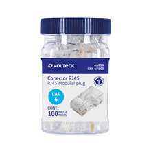 Plug Rj45 Cat6 Bote con 100 Piezas Volteck