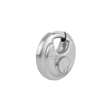 Candado Circular Acero Inox Cilindro Latón 70 Mm
