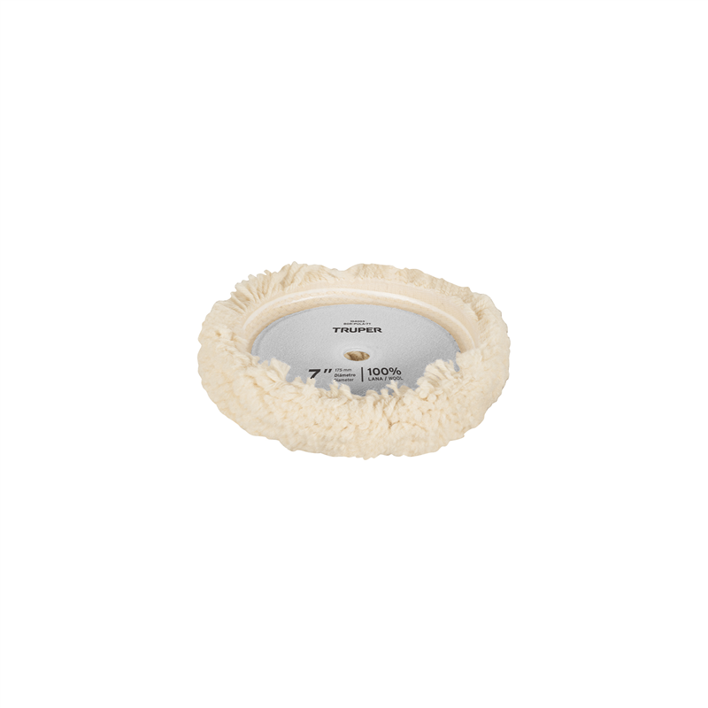 Borla p/Pulir de Lana Trenzada de 8 Hook And Loop Truper