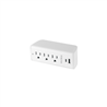 Multicontacto de Pared 490 Joules 3 Contactos Y 2 Usb A+c