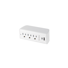 Multicontacto de Pared 3 Contactos Y 2 Usb A+c Volteck