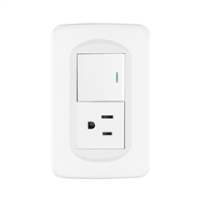 Placa Armada Interruptor Y Contacto 1.5 Módulos Toledo