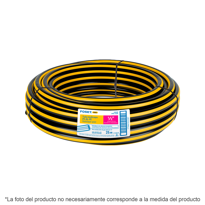 Metro de Manguera para Gas PE-AL-PE En Rollo de 25m