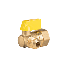 Válvula de Control de Latón Angular p/Gas 3/8x1/2 Foset