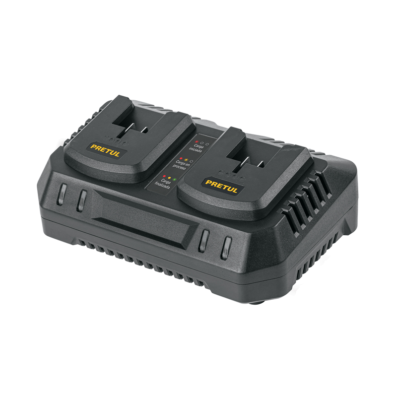 Cargador Dual de Baterías de Ion Litio 20v Pretul Cargador Dual de Baterías de Ion Litio 20v Pretul