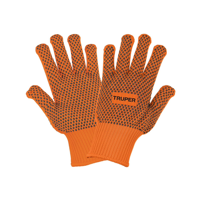 Guantes de Algodón con Puntos de Pvc En Palma Y Dorso truper Guantes de Algodón con Puntos de Pvc En Palma Y Dorso truper