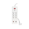 Multicontacto 6 Entradas 2 Usb A + 2 Usb C Volteck