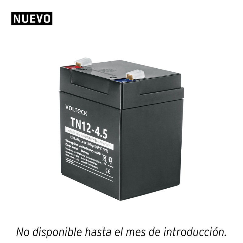 Batería Sellada de Acido-plomo 12 Vcc 4.5 Ah Volteck