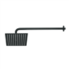 Regadera Plato Cuadrado 8 con Brazo Negro Foset Riviera
