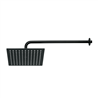 Regadera Plato Cuadrado 10 con Brazo Negro Foset Riviera