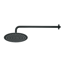 Regadera Plato Redondo 10 con Brazo Negro Foset Riviera