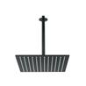Regadera Plato Cuadrado 12 con Brazo Negro Foset Riviera