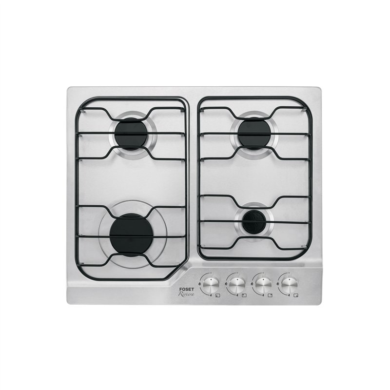 Parrilla Gas Empotrable 60cm 4 Quem Inox Esmalte Foset