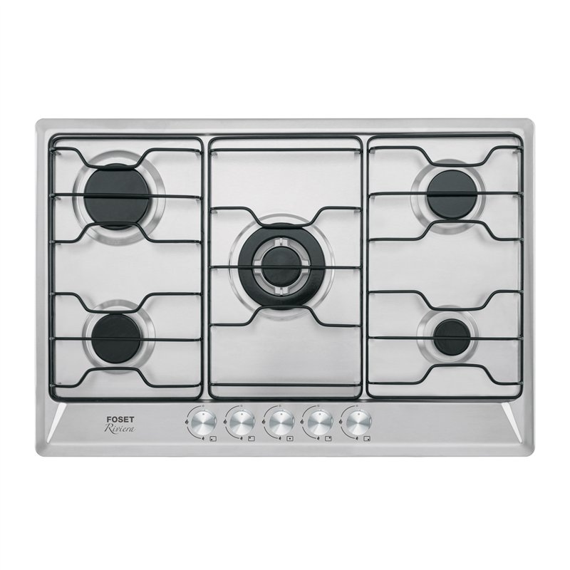Parrilla Gas Empotrable 75cm 5 Quem Inox Esmalte Foset