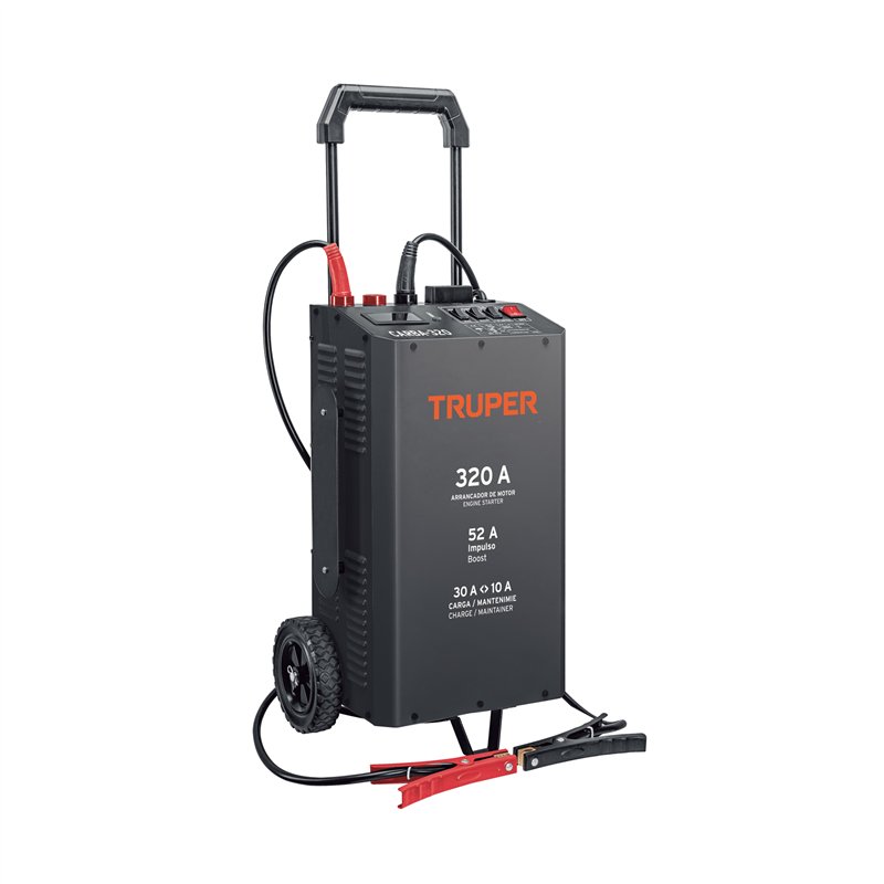 Cargador de Baterías 320 A con Arrancador 12v Y 24v Truper Cargador de Baterías 320 A con Arrancador 12v Y 24v Truper