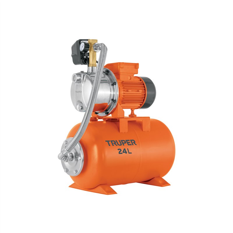 Equipo Hidroneumático 24l Jet Inoxidable 3/4 Hp Truper