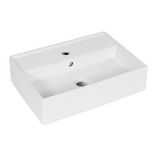 Lavabo de Porcelana de Sobreponer Rectangular Blanco Foset
