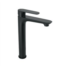 Monomando Alto para Lavabo Negro Foset Riviera