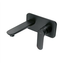 Monomando A Pared para Lavabo Negro Foset Riviera