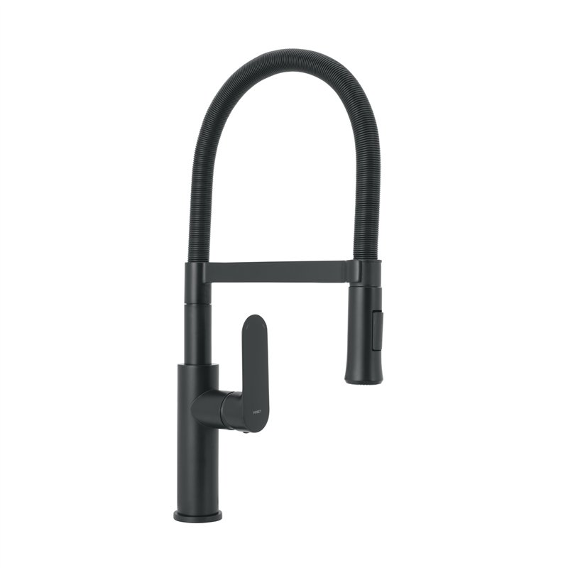 Monomando Nariz Flexible para Fregadero Negro foset Riviera