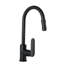 Monomando Retráctil para Fregadero Negro Foset Riviera