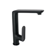 Monomando Cuello Alto para Fregadero Negro Foset Riviera