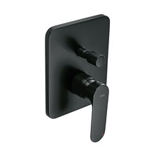 Monomando para Regadera con Desviador Negro Foset Riviera