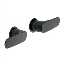 Juego manerales Palanca para Regadera Negro Foset Riviera