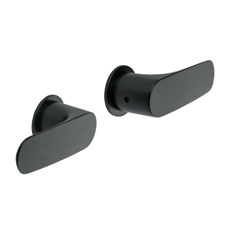 Juego manerales Palanca para Regadera Negro Foset Riviera