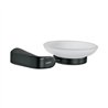 Jabonera con Plato de Vidrio Negro Foset Riviera
