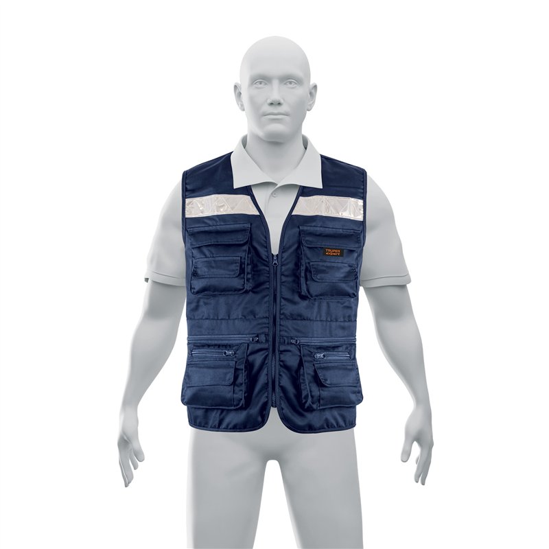 Chaleco Brigadista Reforzado Azul Marino Truper Expert