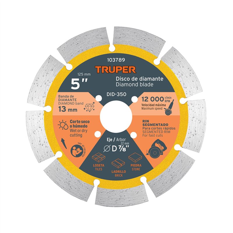 Disco de Diamante 5 para Ranuradora de Concreto Truper