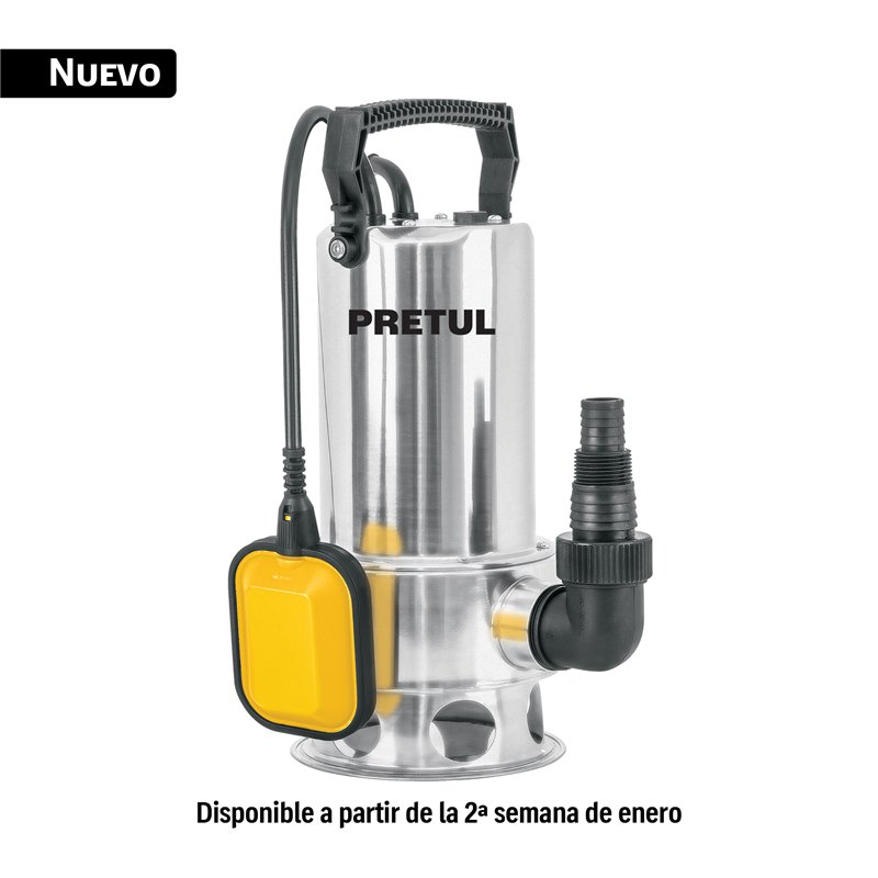 Bomba Sumergible Acero Inoxidable Agua Sucia 1-1/2HP Pretul