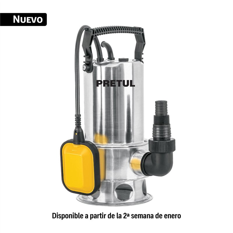 Bomba Sumergible Acero Inoxidable Agua Sucia 1 HP Pretul