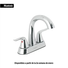 Mezcladora Lavabo 4 Cromo Cuello Alto Palanca Foset Aero