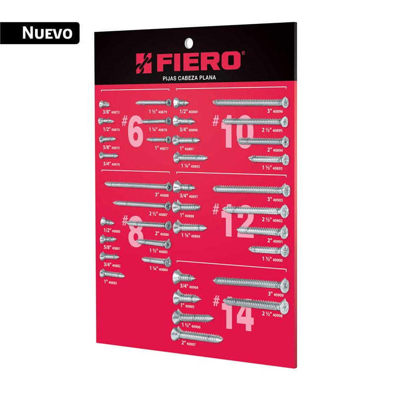 Exhibidor de Pijas Cabeza Plana Fiero