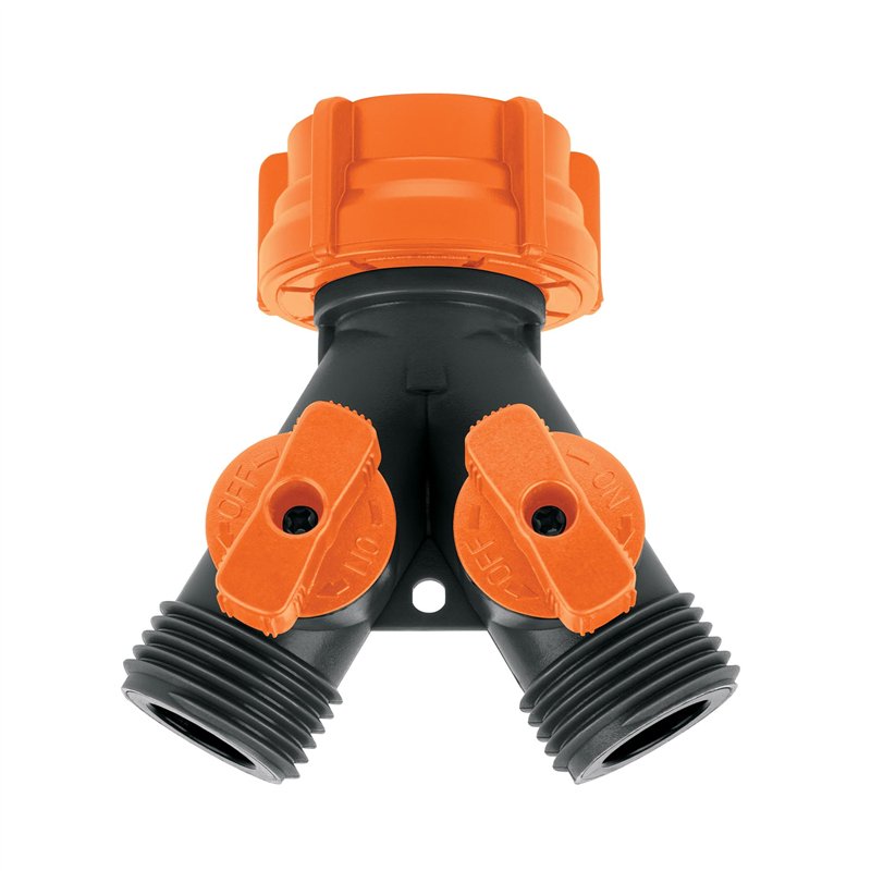 Conector y 3/4 Plástico con Tuerca Móvil p/Manguera