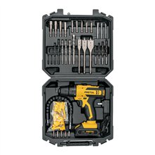 Kit Taladro/destornillador 3/8", 12 V, 33 accesorios Pretul