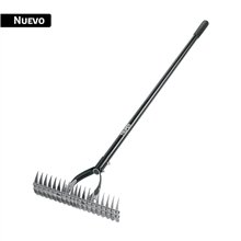 Rastrillo Aireador de 19 Dientes, Mango 54", Fibra Vidrio Truper