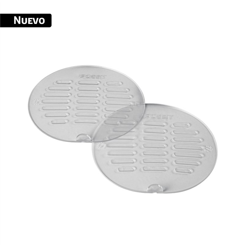 Juego 2 Tapas Transparentes de PVC para Coladera 5" Foset
