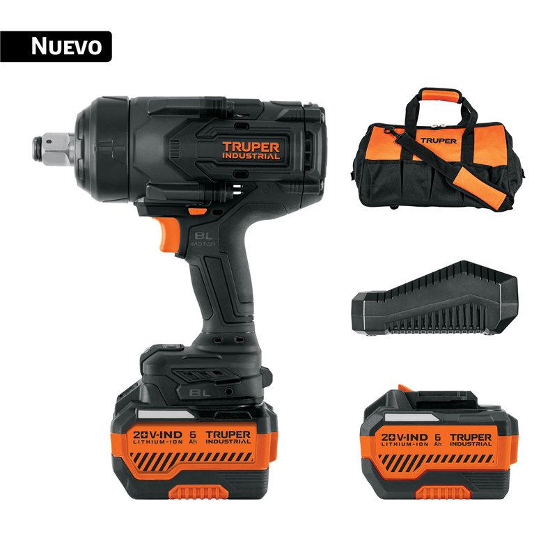 Llave de Impacto 3/4 20V 1300Nm 2 Baterías 6Ah Industrial
