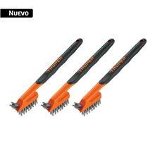 Juego de 3 Minicepillos 28 Pinceles Acero Inoxidable truper