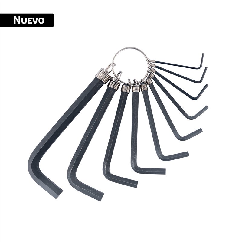 Juego de 10 Llaves Hexagonales Std Tipo Llavero Pretul