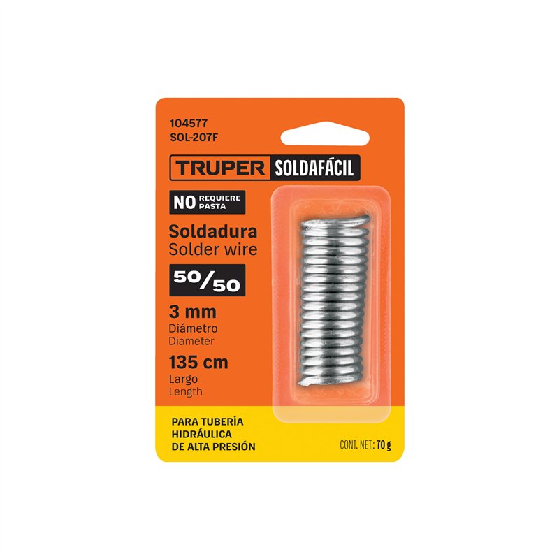 Soldadura 50/50 para Tubería Hidráulica 70 G Soldafácil