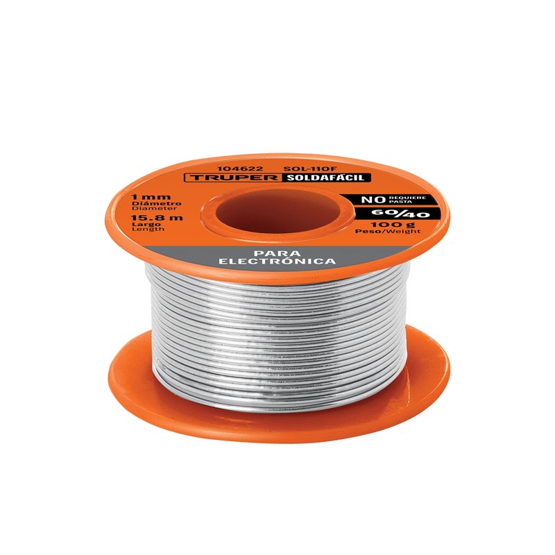 Soldadura 60% Estaño 40% Plomo para Electrónica 100g