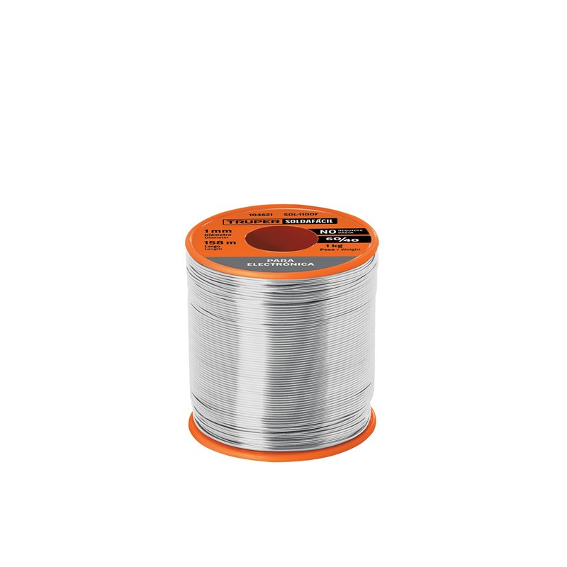 Soldadura 60% Estaño 40% Plomo para Electrónica 1 Kg