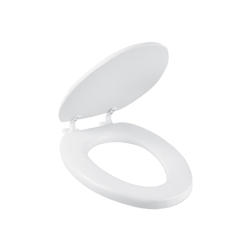 Asiento Alargado Acojinado para Wc Cerrado Blanco Aqua