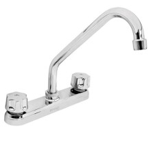 Mezcladora plástica 8" para fregadero cuello largo Basic ABS